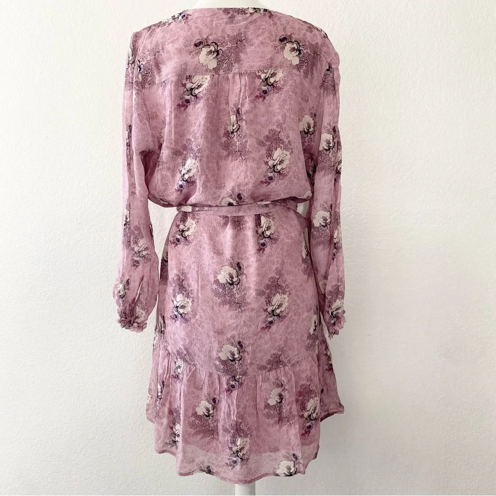 PAIGE Purple Floral Print Dress - Picture 2 of 6